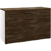 Hasena Kommode Trequatri Weiß mit Nussbaum-Front zerlegt, zerlegt (zum Selbstaufbau) 135x50x86 cm – Selezione