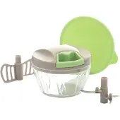 InnovaGoods - Manueller Mini-Zerkleinerer mit Seilzug Spinop, 400 ml Kapazität,