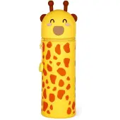 OEM 2-in-1 Silikon-Federmäppchen, Giraffe, 18,5 cm, Stiftehalter
