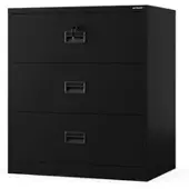 Jan Nowak Aktenschrank aus Metall SARA XL V3 102x90x60 cm Schwarz