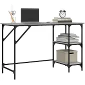 vidaXL Schreibtisch Grau Sonoma 120x50x75 cm Metall Holzwerkstoff