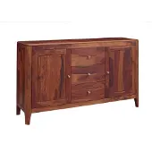 MASSIVMOEBEL24.DE MASSIVMOEBEL24 Sideboard Sheesham146x40x86 walnuss geölt BROOKLYN #22