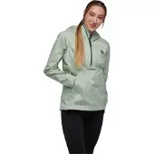 Black Diamond W Stormline Stretch Anorak, Foam Green, XS, Women, Women's Outerwear Top,