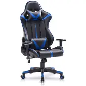Bolt Gaming-Stuhl – Blau/Schwarz – Rückenlehne & Armlehnen – Verstellbar – Ergonomisch