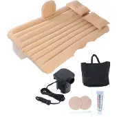 Bolt Automatisch aufblasbares Luftbett – Inklusive Pumpe & Aufbewahrungstasche – Camping – Beige
