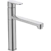 Ideal standard Cerafine O Einhebel-Küchenarmatur, mit hoch angesetztem Auslauf, Ausladung 205 mm, BC501AA, Farbe: Chrom
