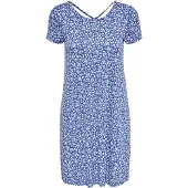 ONLY Minikleid "ONLBERA BACK LACE UP S/S DRESS JRS NOOS" Viskosemischung, regular fit, Rundhals