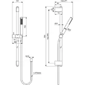 Ideal standard A7617AA Brausekombination Idealrain 900mm