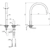 Ideal standard A7831A5 Waschtischarmatur hoher Auslauf Solos