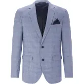 Babista Jerseysakko "Sakko VARDOR", Herren, Gr. 48, blau (blau kariert), Obermaterial: 93% Polyester PES. 5% Viskose CV. 2% Elasthan EL., Sakkos Jerseysakko