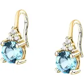 Morellato - Gold-plated dangling earrings with cubic zirconia Tesori SAIW307