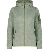 CMP Dicke gestreifte Kapuzenfleecejacke Damen Knit-Tech