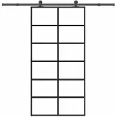vidaXL Schiebetür mit Beschlag 102x205 cm ESG-Glas & Aluminium