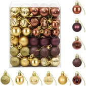 vidaXL Weihnachtskugelset 150 stk. Braun und Gold 3 cm Polystyrol 42050613
