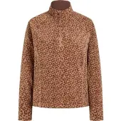 Ziener Sweatshirt "JANUKI-Z DAMEN", Damen, Gr. 42, braun (braunie leo), Obermaterial: 100% Polyester, Sweatshirts Sweatshirt, Fleece, wärmend, elastisch, halber Front-Reißverschluss