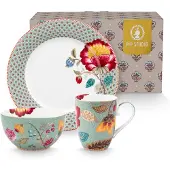 Pip studio Servies Home Frühstücksset Blooming Tales Fantasy Blue (3er Set)