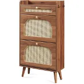 En.casa Schuhkipper Virievarnu 111x60x24 cm Walnussoptik []