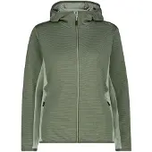 CMP - Women's Striped Jacquard Jacket Fix Hood - Fleecejacke Gr 38 oliv
