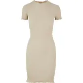 Urban Classics modernes Damen T-Shirt Stretch Slim Fit 240 g/m² mit Baumwolle Beige