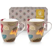 Pip studio Tasse Home Mug Large Blooming Tales Fantasy Khaki (2er Set)