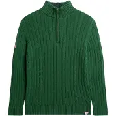 Superdry für Damen. W6110607A Grünes Rugby-Henley-Shirt (S), Lässig, Baumwolle, Langarm