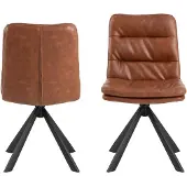 Ebuy24 Dean Esszimmerstuhl PolyurethanKunstleder braun.