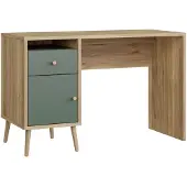 Momax Schreibtisch Whenua Eichefarben/Salbeigrün