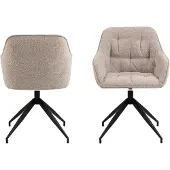 Ebuy24 Actona Brooke, Gepolsterter Sitz, Stoff, Beige, Gepolsterte Rückenlehne, Stoff, Beige