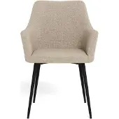 Ebuy24 HOMLA ELVAR Stuhl in Stoff beige 59x59x85 cm