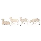 Euromarchi Schaf 4 Stück Weihnachten (wit)