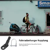 Markenlos Universelle Fahrradkupplung für Fahrradanhänger mit Sicherheitsstift