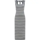 Ragwear Shirtkleid "Shirtkleid Montyca Stripes YOUMODO", Damen, Gr. S, N-Gr, blau (navy), Obermaterial: 95% Baumwolle CO. 5% Elasthan EL., Kleider Shirtkleid