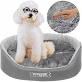 Lovedog Royal Hundebett Grau XL 80x70 cm mit Kissen