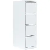LÜLLMANN Hängeregistraturschrank, 4 Schubladen einbahnig, 1320 x 400 x 620 mm, signalweiß