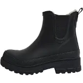 Verbenas Gummistiefelette "LUA FUR SMOOTH", Damen, Gr. 41, schwarz, Naturkautschuk, unifarben, Schuhe Gummistiefelette, Rainboots, Regenstiefel mit Logo-Schriftzug