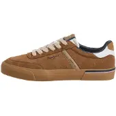 Pepe Jeans für Herren. PMS300032 Sneaker aus Wildleder Kenton Suede camel (41), Beige, Wohnung, Spaltleder, Schnürsenkel, Lässig