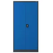 Jan Nowak Metallschrank mit Stauraum Anthrazit-Blau TOMASZ 185x90x45 cm