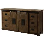 MASSIVMOEBEL24.DE MASSIVMOEBEL24 Sideboard Mango 170x45x90 braun lackiert RAILWAY #493