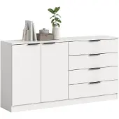 Ebuy24 Kopenhagen Sideboard 4 Schubladen, 2 Türen weiß.