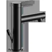 Keuco IXMO Pure Einhebel-Waschtischmischer 100, mit Zugstangen-Ablaufgarnitur, Ausladung 110mm, 59502371000, Farbe: Schwarz Matt