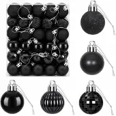 vidaXL Weihnachtskugelset 150 stk. Schwarz 3 cm Polystyrol 42050603