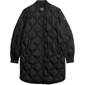 Superdry für Damen. W5011662A Studios lange Jacke schwarz (XS), Lässig, Polyester, Langarm