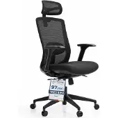 Desktronic SitOne Bürostuhl Ergonomisch Schreibtischstuhl Schwarz 4D-Armlehnen