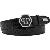 Philipp Plein Ledergürtel "Hexagon Crocco Geprägt"