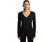 Icebreaker - Women's Merino 260 Oasis L/S V Neck - Merinounterwäsche Gr M schwarz