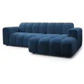 Masseno Ecksofa TISI L-Form, Wohnzimmersofa, Couch, Soffa, Couchgarnitur- Blau, ARAGON 79