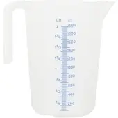 Schneider - Meßbecher, 2,0 l, geprägte Skala, blaue Schrift, offener Griff