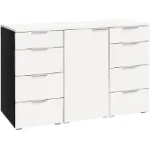 Hasena Kommode Incentro Schwarz-Weiß Selezione zerlegt, zerlegt (zum Selbstaufbau) 135x49x85 cm – Selezione