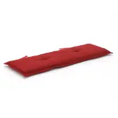 Madison Bankkissen 150x48 cm Rib rot, wasserabweisend, ideal für Gartenbänke, hochwertiges Polyester und Baumwolle