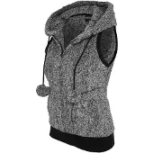 Urban Classics lässige Damen Jacke Taschen Kapuze 280 g/m² Grau
